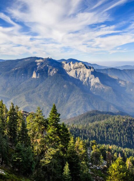 Landscape in Sequoia National Park in Sierra Nevada mountains