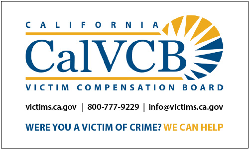 Front of CalVCB First Responder Card
