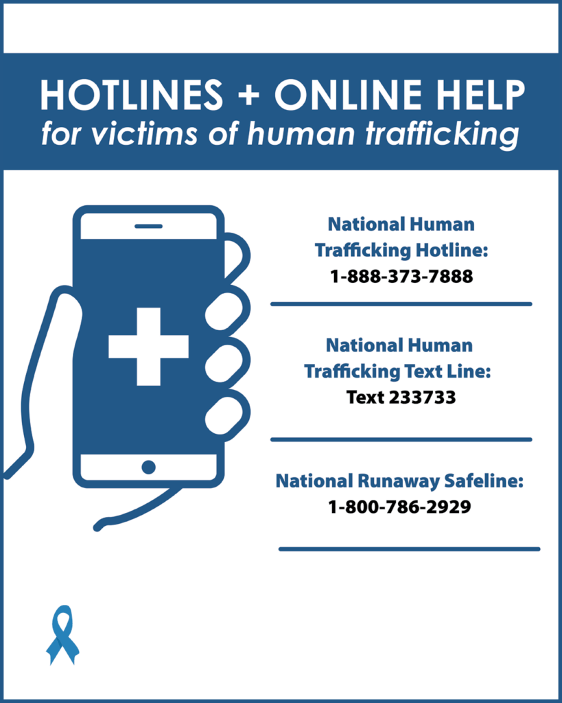 Portrait banner of hotlines and online help resources